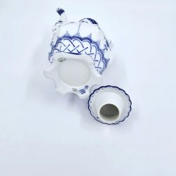 Musselmalet Helblonde Portions Kaffekande nr. 1-1030. sortering 2 