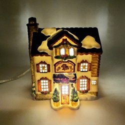 Firklveren Jule Hus Med Stjerner 