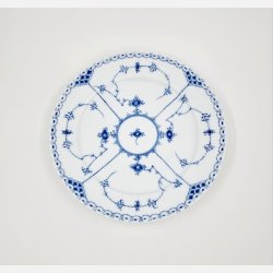 Musselmalet Halvblonde Stor Middagstallerken nr. 627. sortering 1