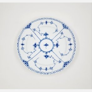 Musselmalet Halvblonde Stor Middagstallerken nr. 627. sortering 1