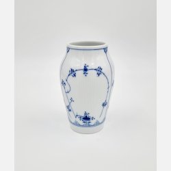 Musselmalet Riflet Vase nr. 678. sortering 1 