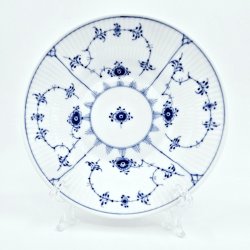 Musselmalet Riflet Dyb Tallerken nr. 600. sortering 2 