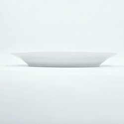 Musselmalet Riflet Ovalt fad nr. 97. sortering 1 