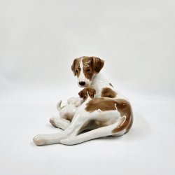 B &amp; G Figur Pointer Med Hvalpe nr. 2111. sortering 1
