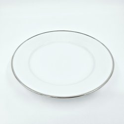 Royal Copenhagen Hvid Riflet Platin Frokosttallerken nr. 622. sortering 2  