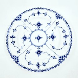 Musselmalet Halvblonde Frokosttallerken nr. 1-578. sortering 1 