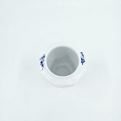 Bl� Blomst Kantet Vase nr. 10-8612. sortering 1