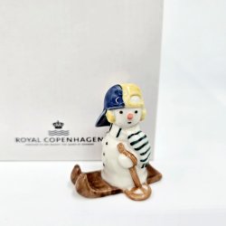 Royal Copenhagen Figur Snemand Dreng P Ski nr. 771. sortering 1 