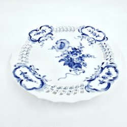 Bl Blomst Helblonde Tallerken nr. 10-1638. sortering 2 Sjlden  