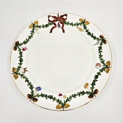 Royal Copenhagen Stjerne Riflet Jul Middagstallerken nr. 627. sortering 1