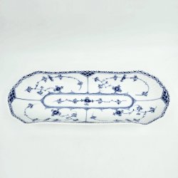 Musselmalet Halvblonde Aflangt Fad nr. 1-714. sortering 1 