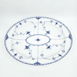 Musselmalet Halvblonde Ovalt Fad nr. 1-534. sortering 2  