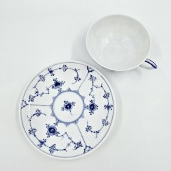 Musselmalet Riflet Tekop nr. 1-76. sortering 1