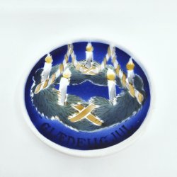 Aluminia Miniature JulePlate Adventskrans  