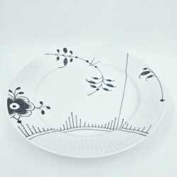 Sort Mega Riflet Middagstallerken nr. 627. sortering 2  