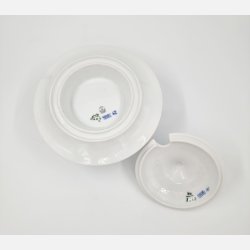 Bl blomst Kantet Sovseskl nr. 10-8602. sortering 1 Sjlden 