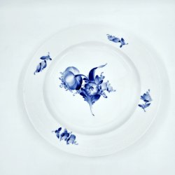 Bl� Blomst Flettet Stort Rundt Fad nr. 10-8011. sortering 2 