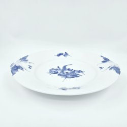 Bl� Blomst Flettet Rundt Fad nr. 10-8162. sortering 1 