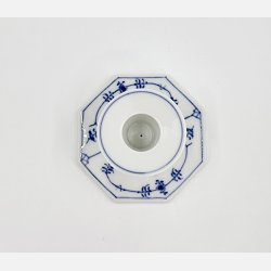 Musselmalet Riflet Lysestage nr. 1-3334. sortering 1 