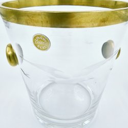 Mgeglas Isspand Med Guldkant Sjlden 