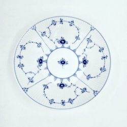 Musselmalet Riflet Dyb Tallerken nr. 608. sortering 2 