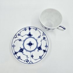 Musselmalet Riflet Espressokop nr. 1-298. sortering 1 