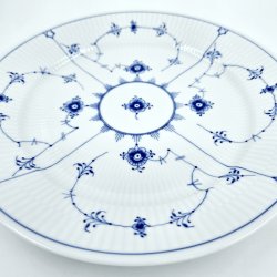 Musselmalet Riflet Middagstallerken nr. 627. sortering 2 