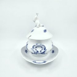 Bl Blomst Svejfet Sovseskl nr. 10-1653. sortering 3 Sjlden 