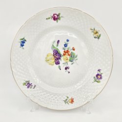 Saksisk Blomst Frokosttallerken nr. 26. sortering 1 