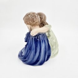Royal Copenhagen Figur 2 Brn Med Hund nr. 707. sortering 1 