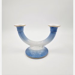 Bl Tone 2 Armet Lysestage nr. 235 Med Guldkant 1 sortering 