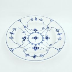 Musselmalet Riflet Dyb Tallerken nr. 1-167. sortering 2 