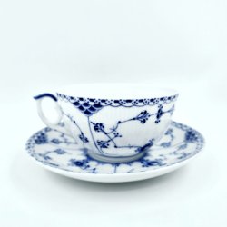 Musselmalet Halvblonde Tekop nr. 1-524. sortering 1