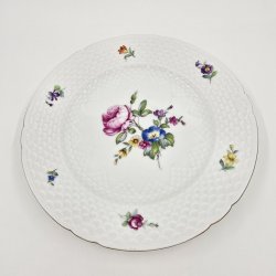 Saksisk Blomst Middagstallerken nr. 25. sortering 1 