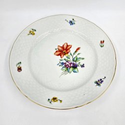 Saksisk Blomst Middagstallerken nr. 25. sortering 1 