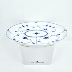  Musselmalet Riflet Oval Bakke nr. 1-2154. sortering 1  