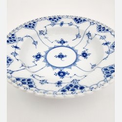 Musselmalet Helblonde Dyb Tallerken nr. 604. sortering 1 