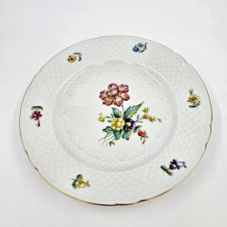 Saksisk Blomst Middagstallerken nr. 25. sortering 1 