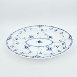 Musselmalet Halvblonde Ovalt fad nr. 1-628. sorterin 1 