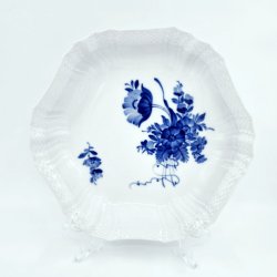 Bl� Blomst  Svejfet Sekskantet Fad nr. 10-1527. sortering 1  