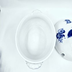 Bl� Blomst Flettet Terrin &amp; Underfad nr. 10-8134. sortering 3  