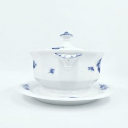 Bl� Blomst Kantet Sovsesk�l nr. 10-8602. sortering 2 Sj�lden 