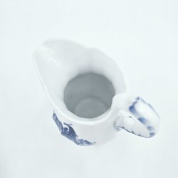 Bl� Blomst Kantet Stor Kande nr. 10-8526. sortering 2  