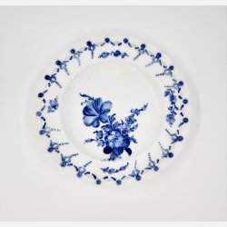 Bl Blomst Helblonde Middagstallerken nr. 10-1746. sortering 1 Sjlden 