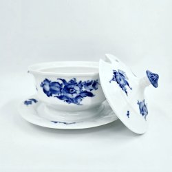 Bl� Blomst Kantet Sovsesk�l nr. 10-8602. sortering 2 Sj�lden 