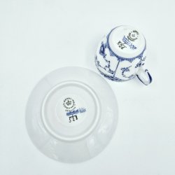 Musselmalet Halvblonde Espressokop nr. 1-528. sortering 2  