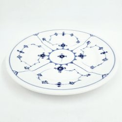 Musselmalet Riflet Middagstallerken nr. 1-328. sortering 1 Hotelporceln  