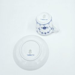 Musselmalet Riflet Hjhankskop &amp; Underkop nr. 093 / 094. sortering 2 