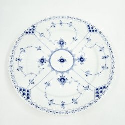 Musselmalet Halvblonde Middagstallerken nr. 625. sortering 2  