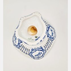 Bl Blomst Svejfet Opsats P Rokokofod nr. 10-1630. sortering 2 Sjlden 